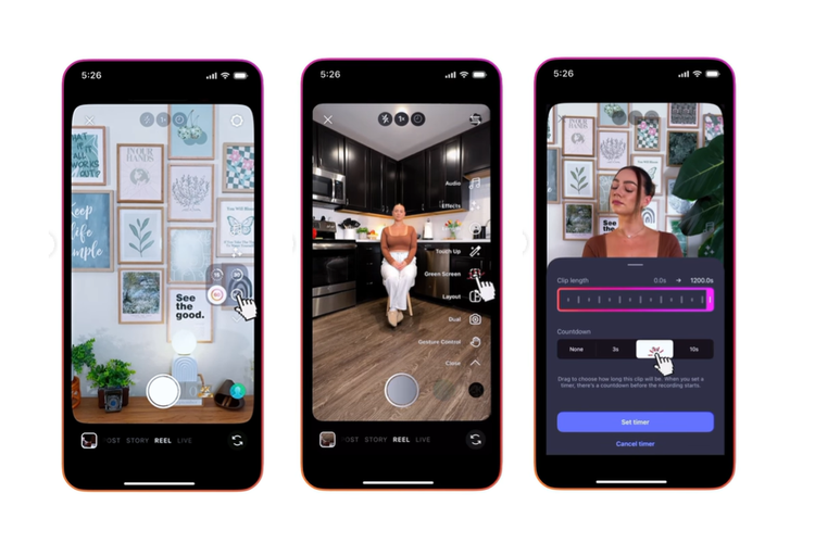 Durasi Reels Instagram Kini Maksimal 20 Menit